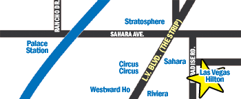 Location of Las Vegas Hilton Hotel and Casino