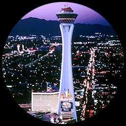 Stratosphere Casino Hotel & Tower high above Las Vegas